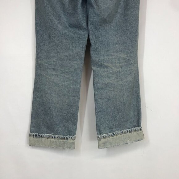 AG-ED ADRIANO GOLDSCHMIED - WOMEN'S 25 -BLUE DENIM 100% COTTON CUFFED HEM PANTS - Picture 6 of 10